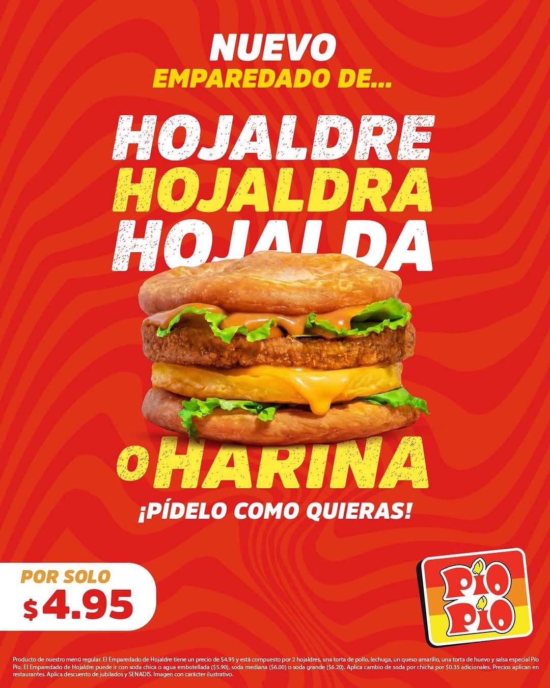 Nuevo Emparedado de Hojaldre en Pío Pío