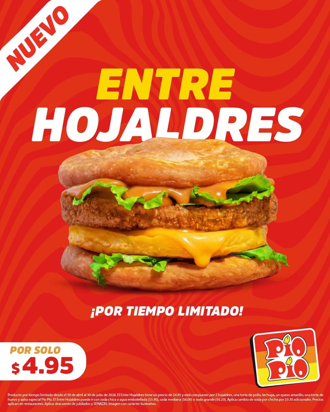Nuevo Entre Hojaldres por solo $4.95 en Pío Pío