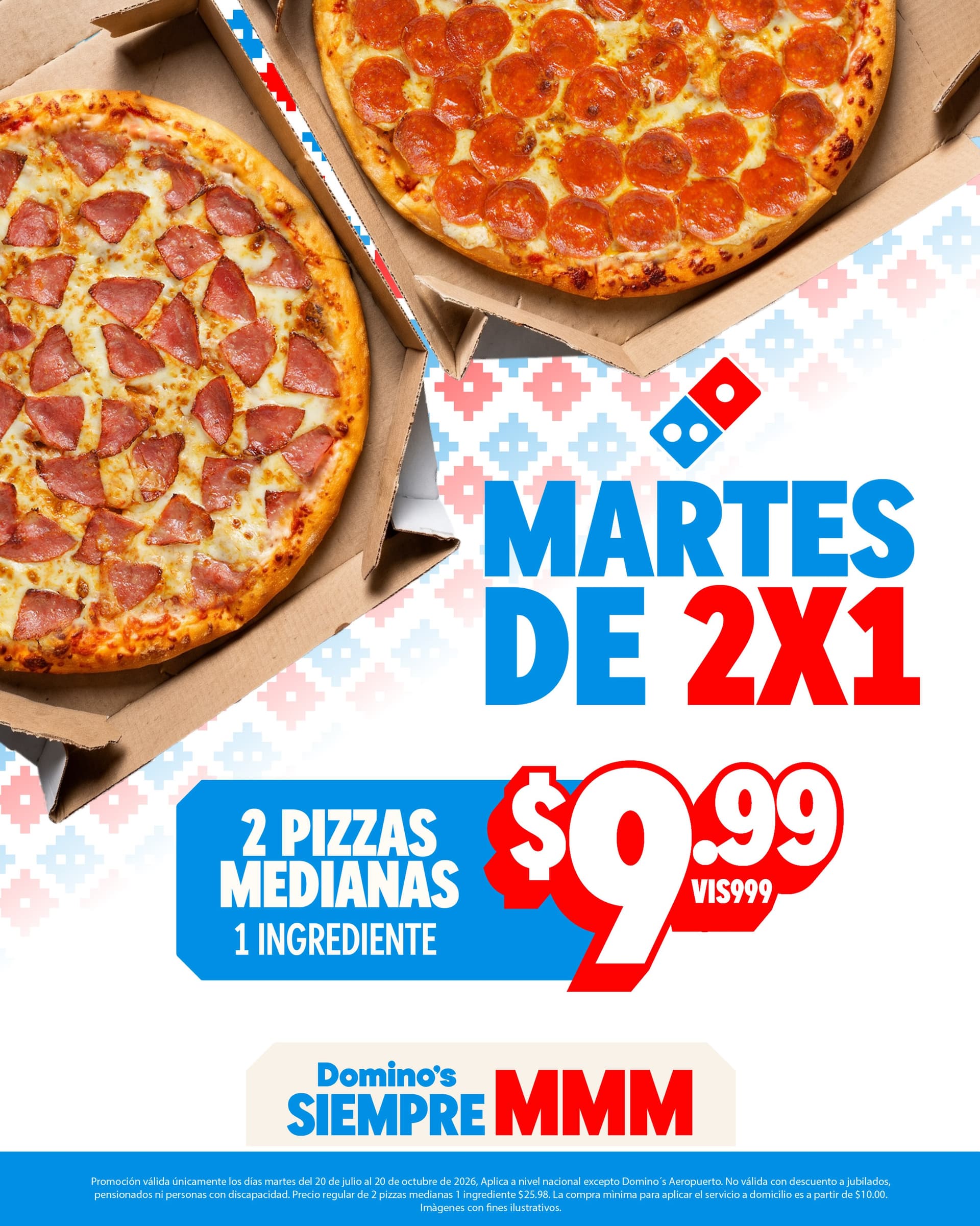Martes de 2x1 en Domino's