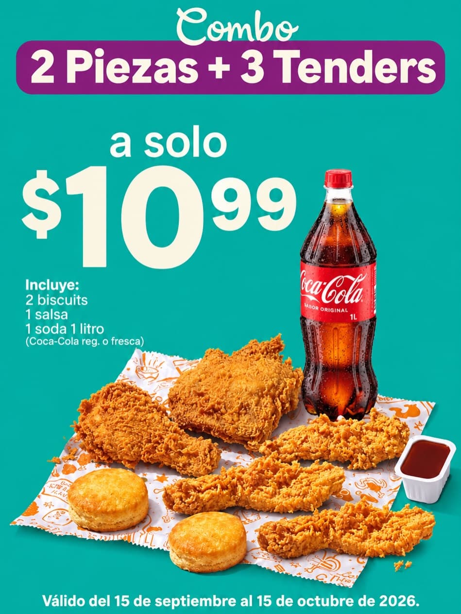 Combo 2 Piezas + 3 Tenders